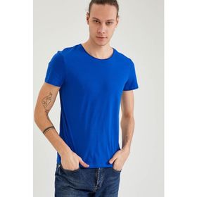 Defacto I5699AZ18SPKH64 Basic Bisiklet Yaka Slim Fit Erkek T-Shirt