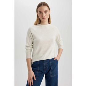 DeFacto I6913AZ23WNGR28 Regular Fit Bisiklet Yaka Bayan Kazak