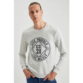 Defacto J2651AZ-18WN-KH252 Bisiklet Yaka Regular Fit Erkek Sweatshirt