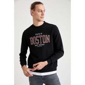 Defacto J2651AZ-18WN-KH252 Bisiklet Yaka Regular Fit Erkek Sweatshirt