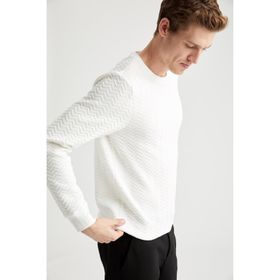 Defacto J2651AZ-18WN-KH252 Bisiklet Yaka Regular Fit Erkek Sweatshirt