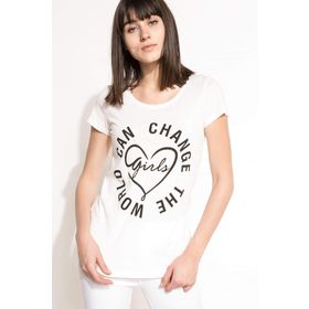 Defacto J3613AZ18HSWT34 Baskılı Kadın T-Shirt