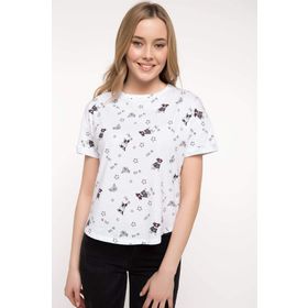 Defacto J3613AZ18HSWT34 Baskılı Kadın T-Shirt