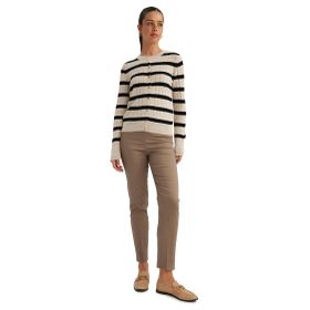 DeFacto J8743AZ23WN Kahverengi-BN229 Valentina Sigaret Normal Bel Saten Bayan Pantolon