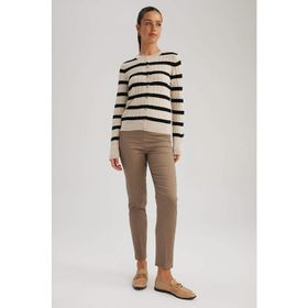 DeFacto J8743AZ23WN Kahverengi-BN229 Valentina Sigaret Normal Bel Saten Bayan Pantolon