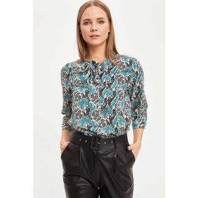 Defacto K1770AZ19SPGN180 Çiçek Desenli Uzun Kollu Bluz