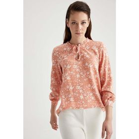 Defacto K1770AZ19SPGN180 Çiçek Desenli Uzun Kollu Bluz
