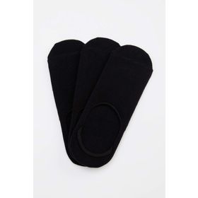 DeFacto K5310AZNS BK23 Basic 3'lü Erkek Babet Çorabı