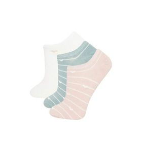 DeFacto Kadın 3lü Pamuklu Sneaker Çorap