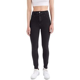 DeFacto Kadın Super Skinny Fit Yüksek Bel Jean Pantolon, Antrasit , 36 Pantolon