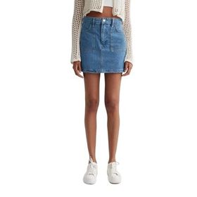 DeFacto Kargo Fit %100 Pamuk Mavi Kadın Mini Jean Kadın