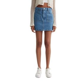 DeFacto Kargo Fit %100 Pamuk Mavi Kadın Mini Jean Kadın