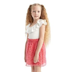 DeFacto Kız Çocuk Kız Çocuk Regular Fit Esnek Belli Tül Etek, Pembe, 8/9 Y Etek