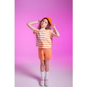 DeFacto Kız Çocuk Regular Fit Çizgili Kısa Kollu Tişört