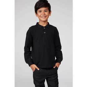 DeFacto L0288A619AUWT34 Beyaz Uzun Kollu Polo Erkek Çocuk T-shirt