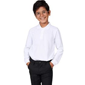 DeFacto L0288A619AUWT34 Beyaz Uzun Kollu Polo Erkek Çocuk T-shirt
