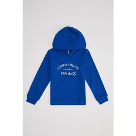 DeFacto L1239A619AUYL289 Baskılı Kapüşonlu Kız Çocuk Sweatshirt