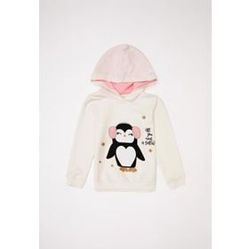 DeFacto L1239A619AUYL289 Baskılı Kapüşonlu Kız Çocuk Sweatshirt