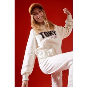 DeFacto L1239A619AUYL289 Baskılı Kapüşonlu Kız Çocuk Sweatshirt