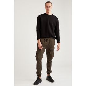 Defacto L1792AZ.19AU.GN845 Yeşil Extra Slim Fit Jogger Erkek Eşofman Altı