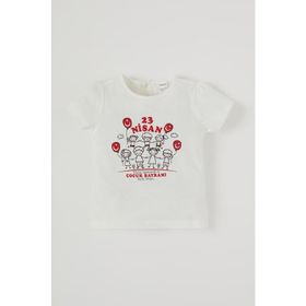 Defacto L1980AZ.19SM.YL273 Sarı Sırtı Büzgülü Kısa Kollu Kadın T-shirt