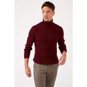 DeFacto L2813AZ19WNGN915 Haki Balıkçı Yaka Slim Fit Triko Erkek Kazak