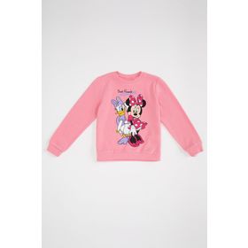 Defacto L3347AZ.19SM.YL84 Sarı Kapüşonlu Sırtı Baskılı Uzun Kollu Kadın Sweatshirt