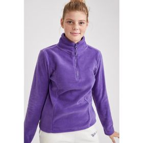 DeFacto L3355AZ19SPYL276 Fermuarlı Dik Yaka Kadın Sweatshirt