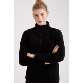 DeFacto L3355AZ19SPYL276 Fermuarlı Dik Yaka Kadın Sweatshirt