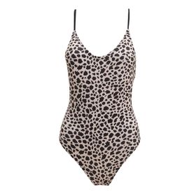 Defacto L3959AZ.19SM.BG352 Bej Leopar Desenli Askılı Kadın Mayo