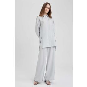 Defacto L5024AZ.19HS.BK2 Siyah Cropped Wide Leg Kadın Pantolon