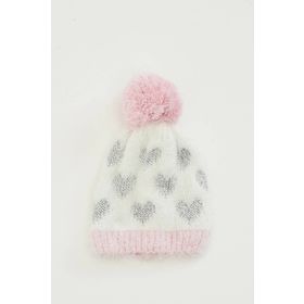 DeFacto L7775A219WNPN2 Pembe Ponponlu Kız Bebek Bere