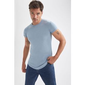 DeFacto Long Muscle Fit Bisiklet Yaka Basic Tişört