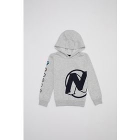 DeFacto M0320A619WNGR362 Gri Şardonlu Baskılı Kapüşonlu Erkek Çocuk Sweatshirt