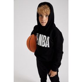 DeFacto M0320A619WNGR362 Gri Şardonlu Baskılı Kapüşonlu Erkek Çocuk Sweatshirt