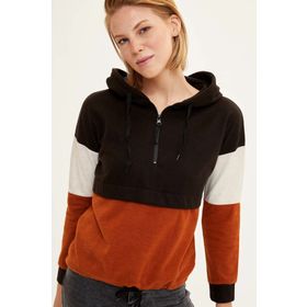 DeFacto M3657AZ19WNBK27 Relax Fit Kapüşonlu Kadın Sweatshirt