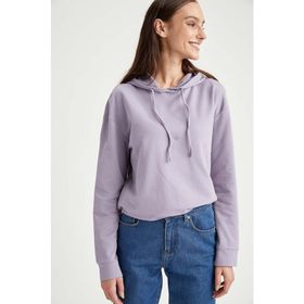 DeFacto M3657AZ19WNBK27 Relax Fit Kapüşonlu Kadın Sweatshirt