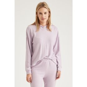 DeFacto M3657AZ19WNBK27 Relax Fit Kapüşonlu Kadın Sweatshirt