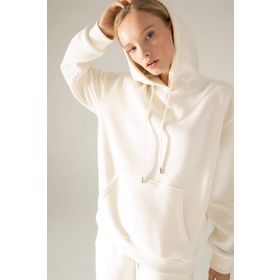 DeFacto M3657AZ19WNBK27 Relax Fit Kapüşonlu Kadın Sweatshirt