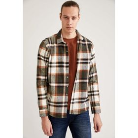 DeFacto M4544A6.20SP.GN386 Açık Mavi Regular Fit Polo Yaka Uzun Kollu Erkek Gömlek