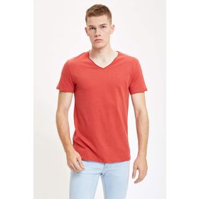 DeFacto M4791AZ20SP Slim Fit V Yaka Basic Kısa Kollu Tişört