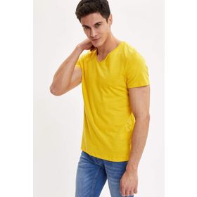 DeFacto M4791AZ20SP Slim Fit V Yaka Basic Kısa Kollu Tişört