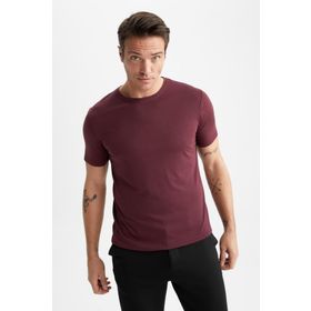 DeFacto M6606AZ23SP Beyaz-WT34 Slim Fit Bisiklet Yaka Premium Kalite Basic Pamuklu Erkek T-shirt