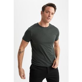 DeFacto M6606AZ23SP Beyaz-WT34 Slim Fit Bisiklet Yaka Premium Kalite Basic Pamuklu Erkek T-shirt