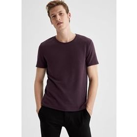 DeFacto M6608AZ21SP Siyah Slim Fit Bisiklet Yaka Kısa Kollu Basic Erkek T-shirt