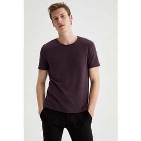 DeFacto M6608AZ21SP Siyah Slim Fit Bisiklet Yaka Kısa Kollu Basic Erkek T-shirt