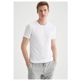 DeFacto M6608AZ21SP Siyah Slim Fit Bisiklet Yaka Kısa Kollu Basic Erkek T-shirt