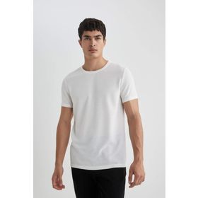 DeFacto M6608AZ/ER105 Ekru Erkek T-shirt
