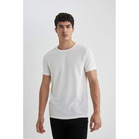 DeFacto M6608AZ/ER105 Ekru Erkek T-shirt