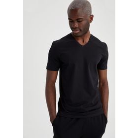 DeFacto M7668AZ21SP Basic Slim Fit V Yaka Erkek T-shirt